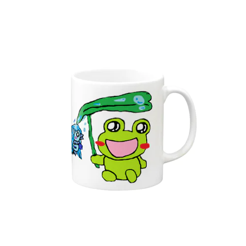 アマビエとあめかえる Mug