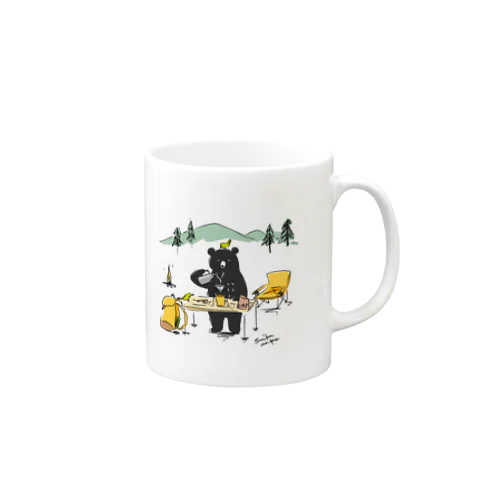 キャンプくま Mug