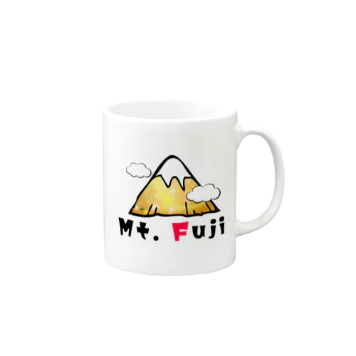 いいことありそう! 金運シリーズ　(富士山　Mt.Fuji) マグカップ