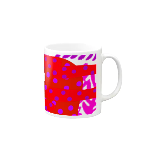 水玉柄のタコ Mug