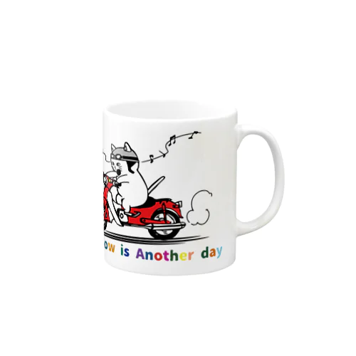 【猫郎雑貨店】赤バイク猫郎 Mug