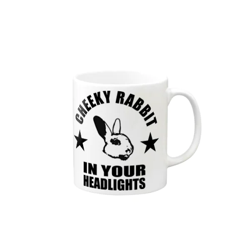 CR015_CheekyRabbit_headlights マグカップ