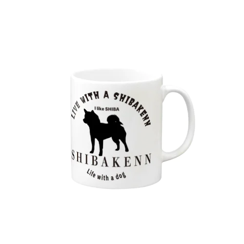 柴犬のロゴ Mug