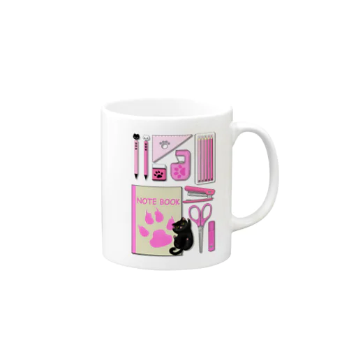 お気に入りのニャンコ文房具（ｐｉｎｋ） Mug