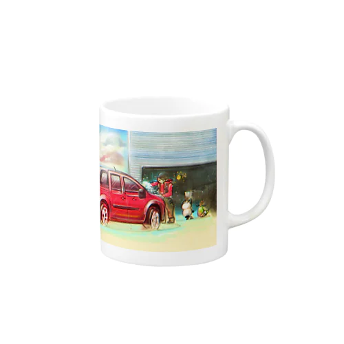 ふんわり洗車 Mug