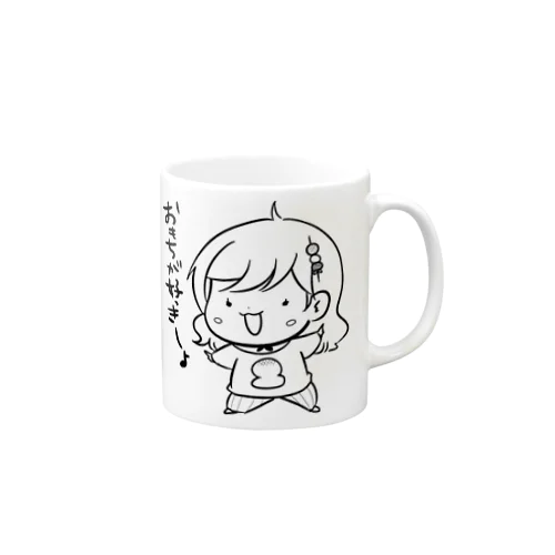 もっちん擬人化 モノクロ Mug