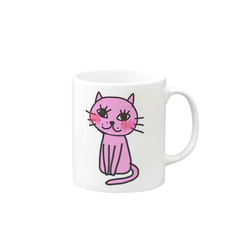 ピンクのねこ Mug