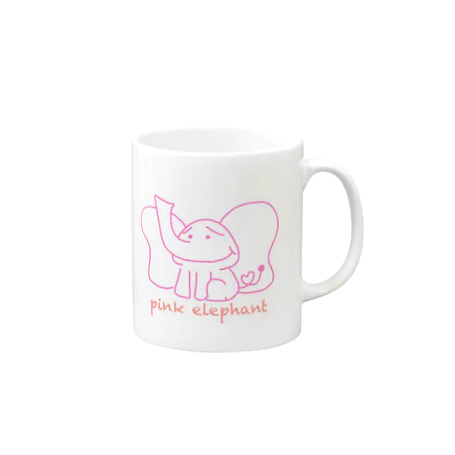 pink elephant マグカップ