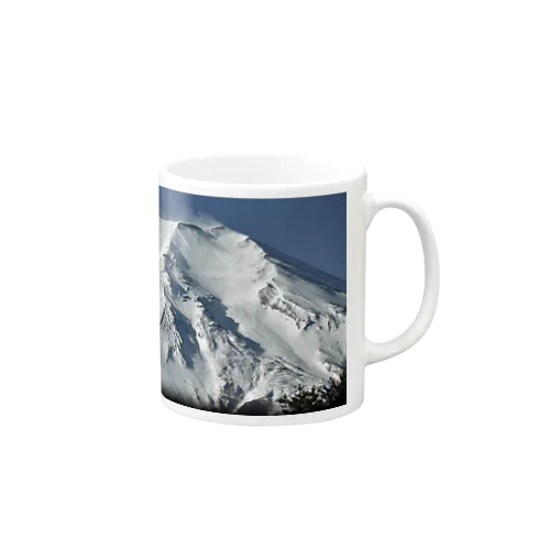 冠雪した富士山_003 マグカップ