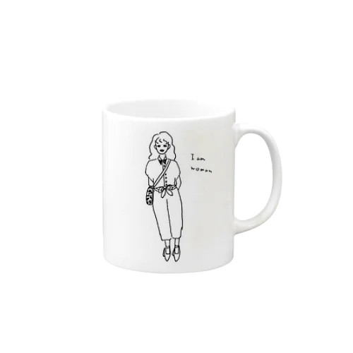 I am woman ガーリー Mug