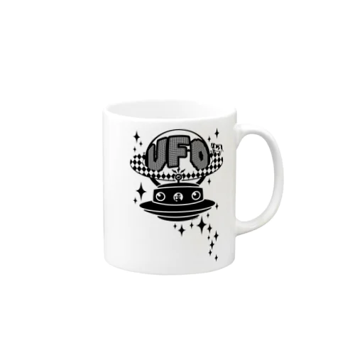 宇宙にきらめく宇宙人★未確認飛行物体★UFO★‐ブラック Mug