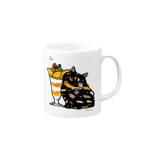 さび猫とマンゴーパフェ Mug