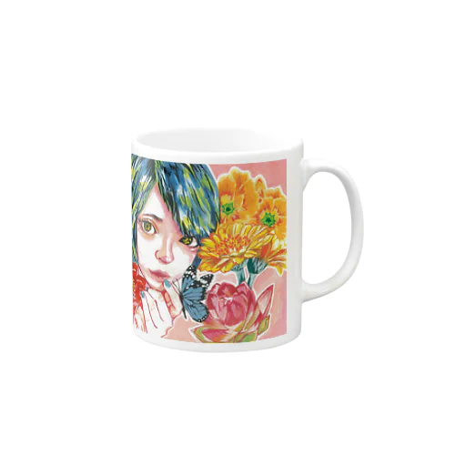 ユナと花 Mug