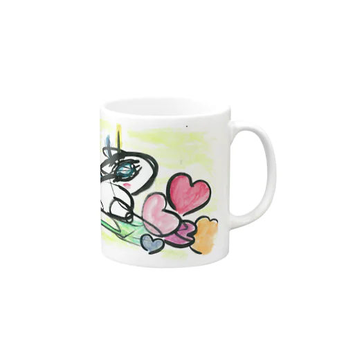 ユニコーンとハート Mug