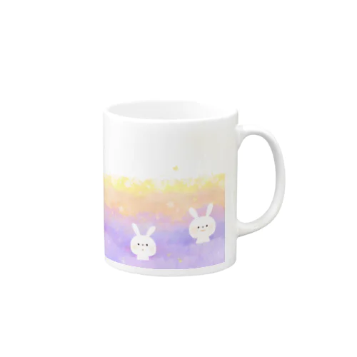 うさぎと花 Mug