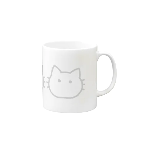 みつごねこ(しろ) Mug