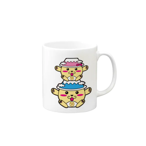 うおっくま＆ももっきゅま Mug