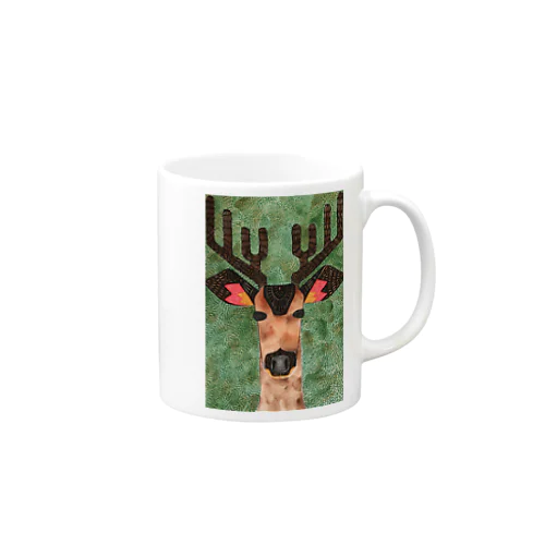 鹿が覗いている Mug