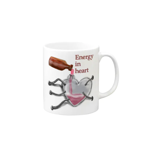 Energy in heart マグカップ