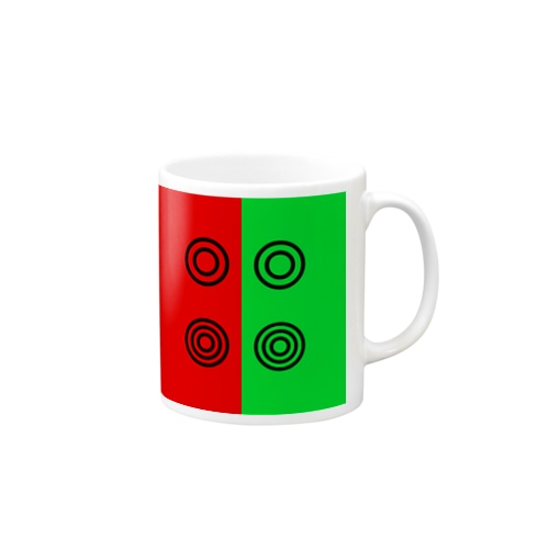 眼科の赤と緑 Mug