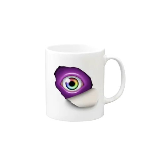 覗き込む瞳（紫） Mug