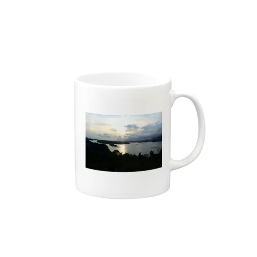 夕焼けの景観 Mug