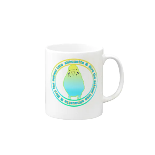 セキセイインコシルエット Mug