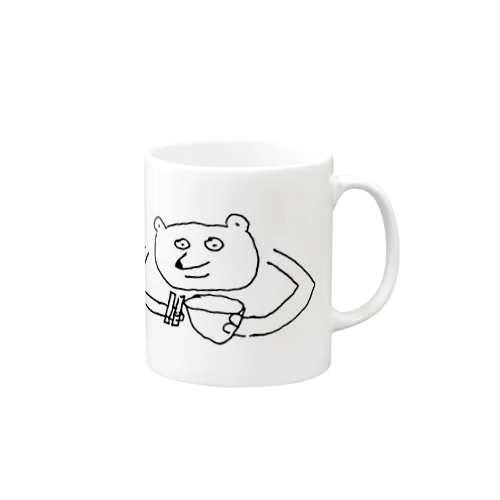 熊そばを食べるクマ Mug