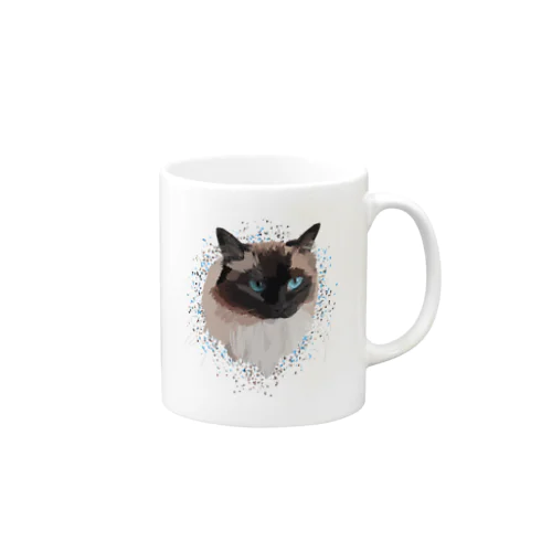 青い瞳のネコちゃん ラグドール Mug