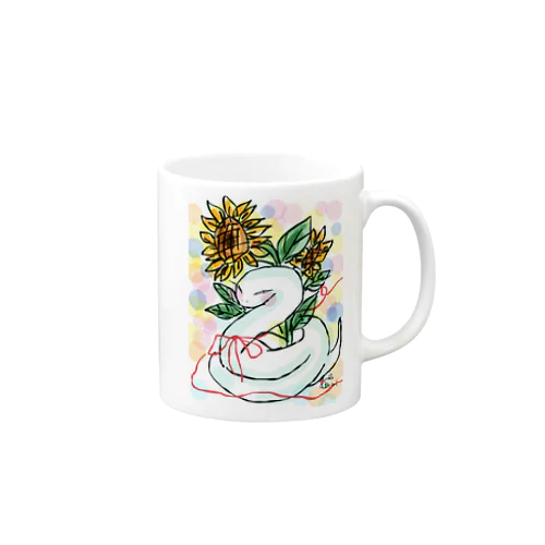 白ヘビさんから夏のご挨拶 Mug