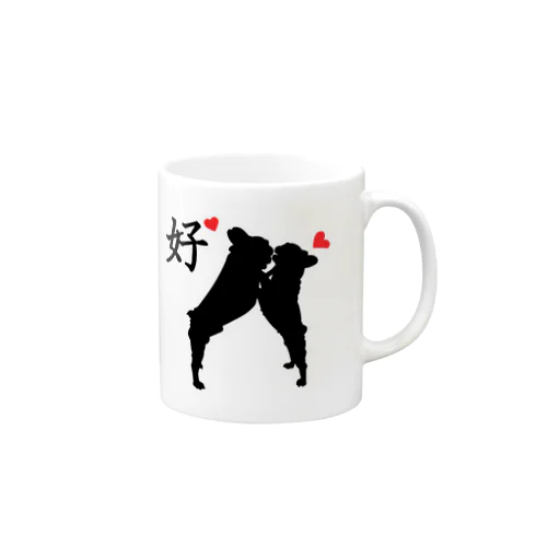 フレンチブルドッグ・シルエット Mug