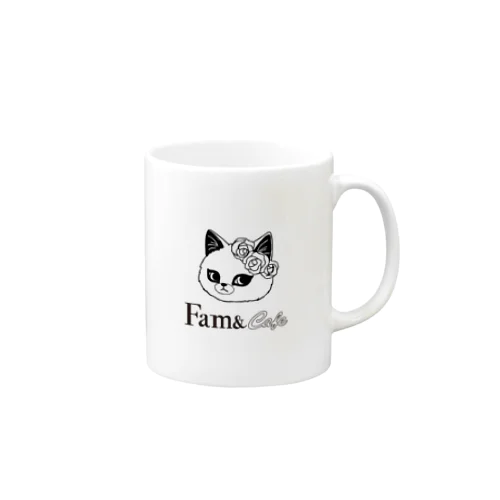 Fam& Cafe 花と猫 マグカップ