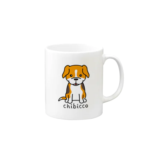 ぽっつんビーグル chibicco (黒文字) Mug