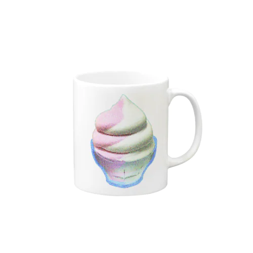 ソフトクリーム（ストロベリーとバニラ）_220904 Mug