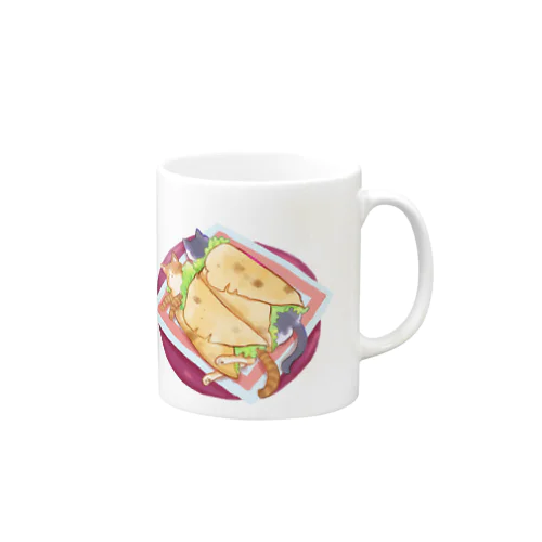 トルティーヤ猫サンド Mug