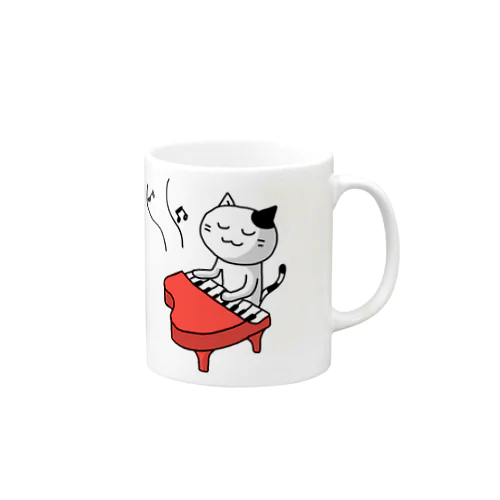 Lonely CAT play the piano Mug