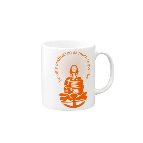 只管打坐h.t.橙Emblem Mug