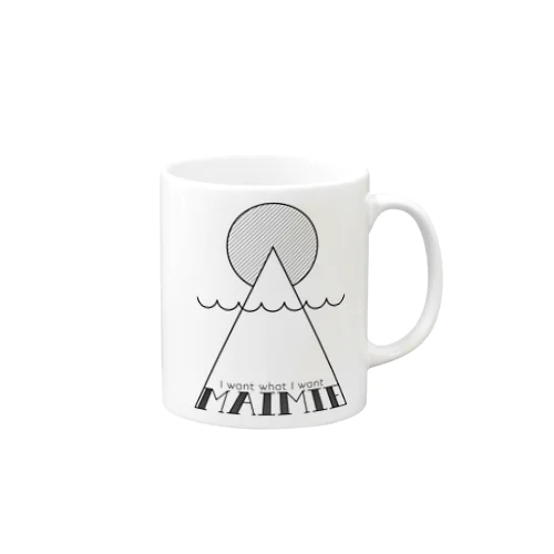 maimieハレの日（黒ロゴ） Mug