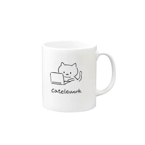 catelework テレワークネコ Mug