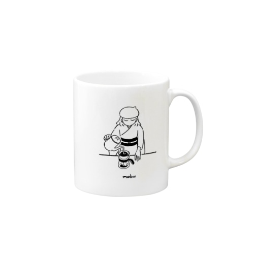 珈琲ドリップする女子 Mug