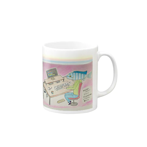 プログラミング中のゼブラくん Mug