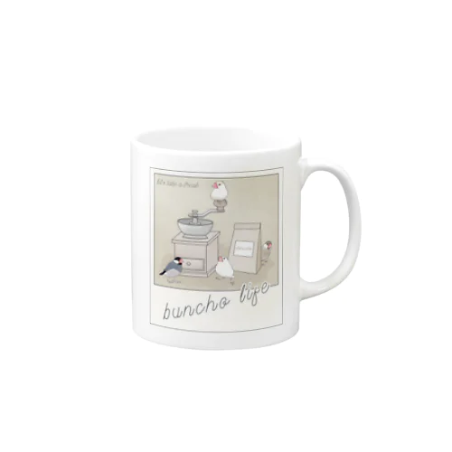 文鳥ライフ コーヒー編 Mug