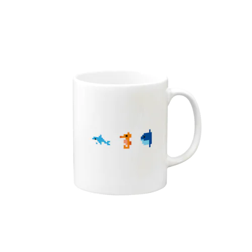 粗ドット絵・海の生き物シリーズ Mug