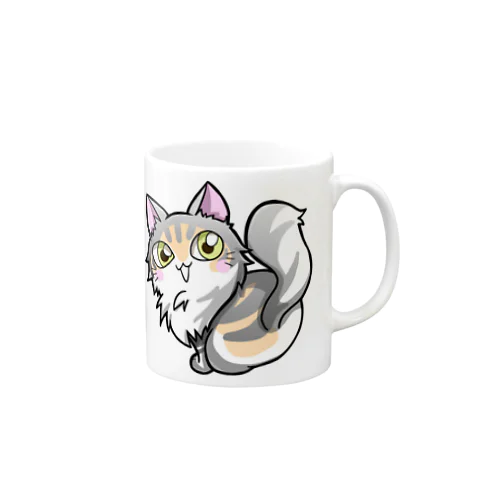 安定感企画ロゴ編　にゃんこイラストロゴ③ルナ Mug