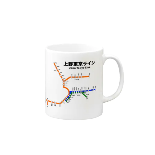 上野東京ライン 路線図 マグカップ