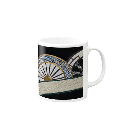 和風柄　着物柄　車輪　K１ Mug