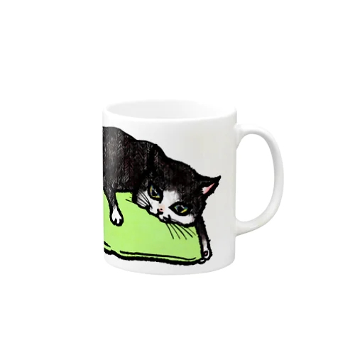 俺の枕　白黒猫バージョン Mug