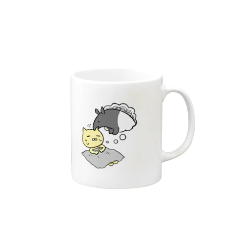 バクに食べられる Mug