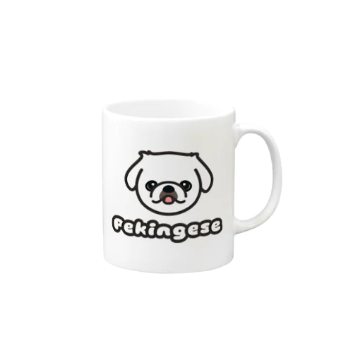 ペキニーズ・ホワイト（サマーカット）（顔だけ） Mug