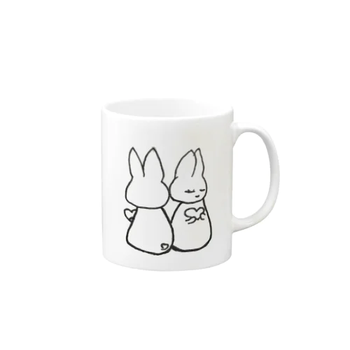 背中合わせうさちゃん Mug